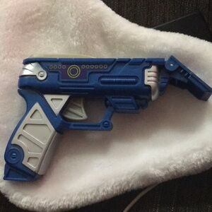 Blue and Silver Action Toy